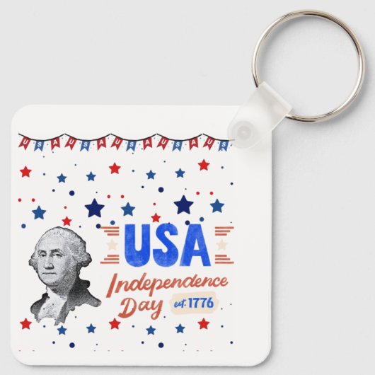 USA Independence Day Sleutelhanger (Achterkant)