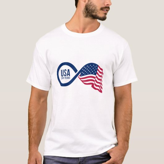 USA Infinity Flag T-shirt (Voorkant)
