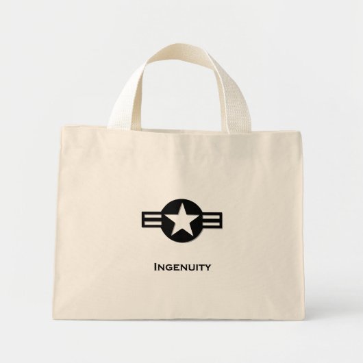 USA Ingenuity zwart Mini Tote Bag (Voorkant)