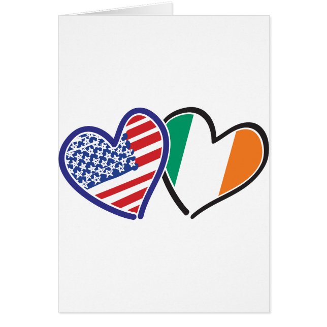 USA Ireland Heart Flags (Voorkant)