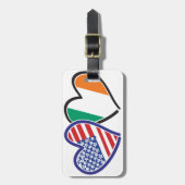 USA Ireland Heart Flags Bagagelabel (Voorkant verticaal)