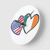 USA Ireland Heart Flags Ronde Klok (Hoek)