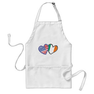 USA Ireland Heart Flags Standaard Schort