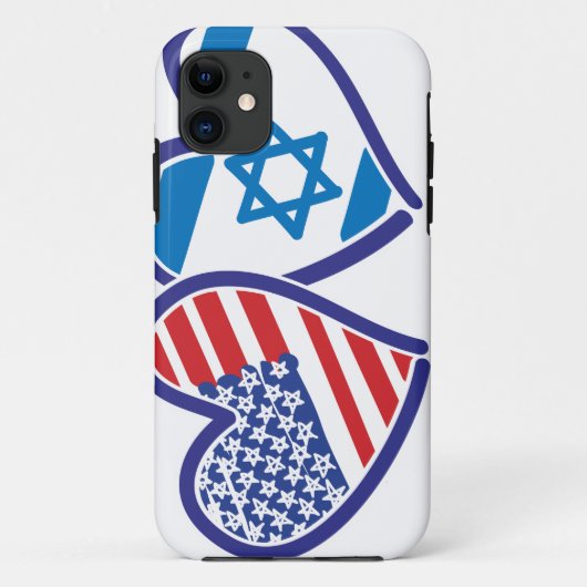 USA Israel Heart Flag Case-Mate iPhone Case (Achterkant)