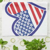 USA Israel Heart Flag Theedoek (Gevouwen)