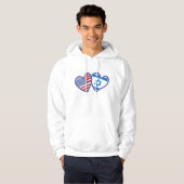 USA Israel Hearts Hoodie (Voorkant volledig)