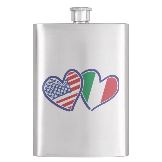USA—Italië—Liefde Heupfles (Voorkant)