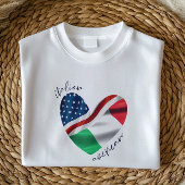 USA Italië Vlag Hart | Italiaanse Amerikaanse trot T-shirt