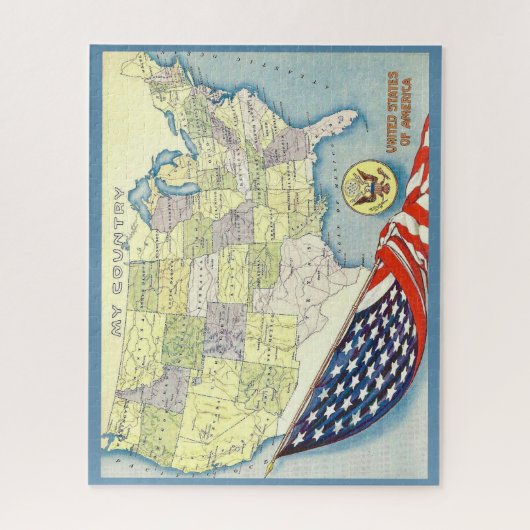 USA Jigsaw Puzzle Legpuzzel (Verticaal)