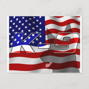 USA K9 Design Briefkaart