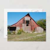 USA, Kansas, Old Red Barn Briefkaart (Voorkant / Achterkant)