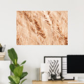 USA, Kansas, Wheat at Harvest Time Poster (Thuiskantoor)