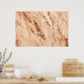 USA, Kansas, Wheat at Harvest Time Poster (Keuken)