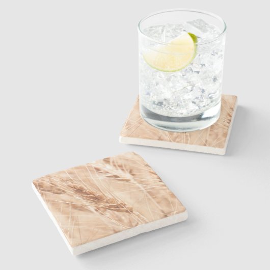 USA, Kansas, Wheat at Harvest Time Stenen Onderzetter (Zijkant)