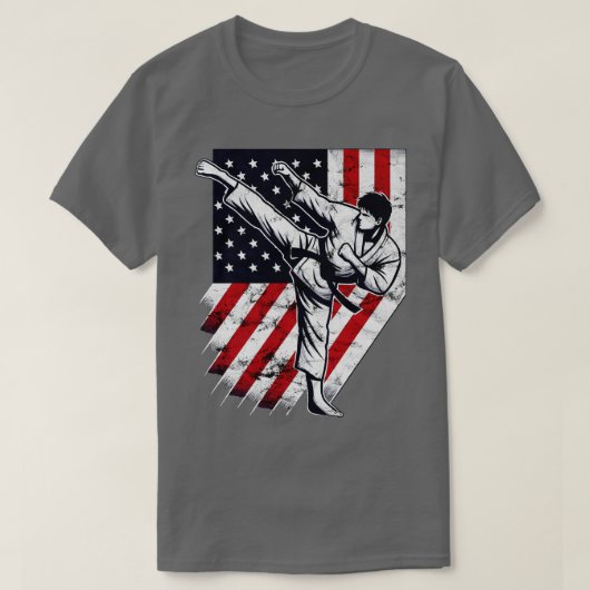 USA Karate Kick T-shirt (Design voorkant)