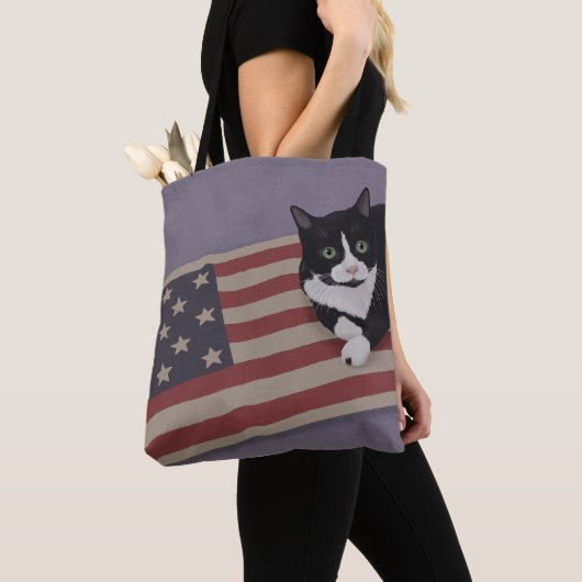 USA Kat Canvas tas (Dichtbij)