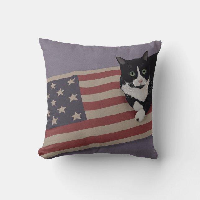 USA Kat  Kussen (Voorkant)
