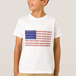 USA kattenvlag 4 juli rood wit blauw patriottisch T-shirt