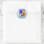 USA Kayaking Panda Ronde Sticker (Tas)