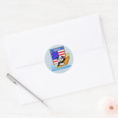 USA Kayaking Panda Ronde Sticker (Envelop)