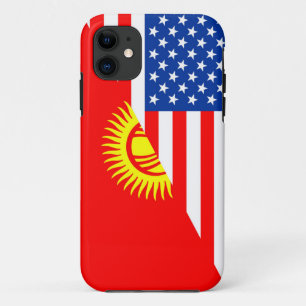 usa Kirgizië land halve vlag amerika Case-Mate iPhone Case