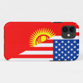 usa Kirgizië land halve vlag amerika Case-Mate iPhone Case (Achterkant (horizontaal))