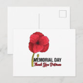 USA Klaprozen Memorial Day Veterans Day trots Briefkaart (Voorkant / Achterkant)