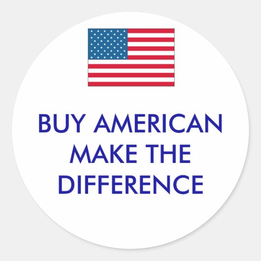 USA, KOPEN AMERIKANMAKE HET VERSCHIL RONDE STICKER (Voorkant)