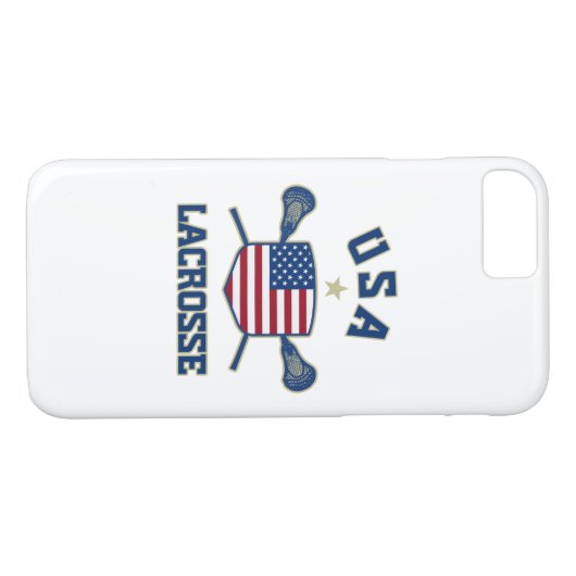 USA Lacrosse iPhone 7 hoesje (Achterkant (Horizontaal))