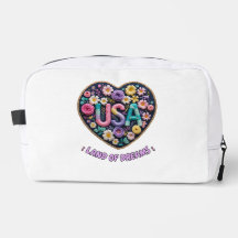 USA Land of Dreams Bloemrijke Borduurwerk Kunst