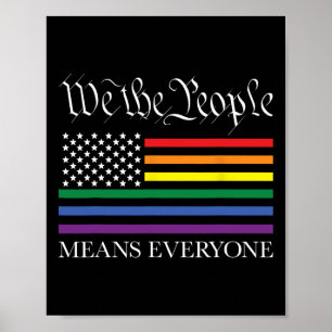Usa Lgbtq Gelijkheid Wij Het Volk Betekent Iederee Poster