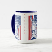USA Liberty aangepaste naam mokken (Voorkant links)