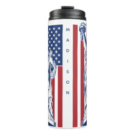 USA Liberty aangepaste naam tumbler Thermosbeker