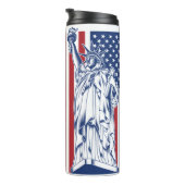 USA Liberty aangepaste naam tumbler Thermosbeker (Geroteerd rechts)