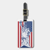 USA Liberty aangepaste tekst bagagelabel (Voorkant verticaal)