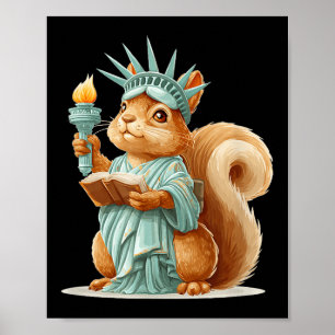  USA Liberty Squirrel kostuum voor volwassenen en  Poster