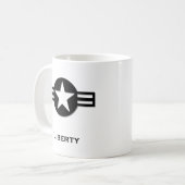 USA Liberty zwart Koffiemok (Voorkant links)