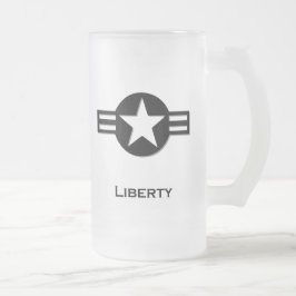 USA Liberty zwart Matglas Bierpul