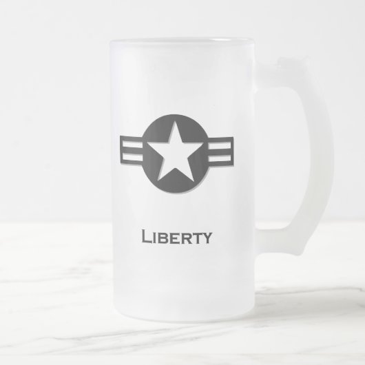 USA Liberty zwart Matglas Bierpul (Rechts)