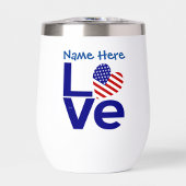 USA Liefdesvlag in Blauw Gepersonaliseerd
