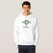USA Living The Dream Green Hoodie (Voorkant volledig)