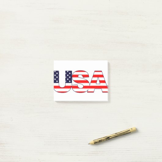 USA Logo Initials with American flag Post-it® Notes (Op bureau)