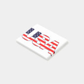 USA Logo Initials with American flag Post-it® Notes (Schuin)
