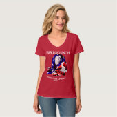 USA LOOUNCH Womens V Neck T-shirt (Voorkant volledig)