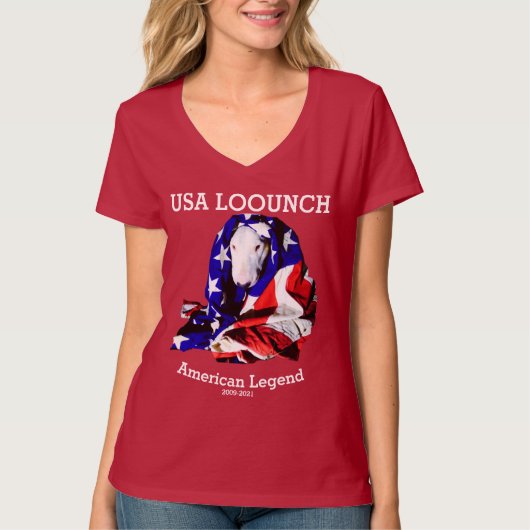 USA LOOUNCH Womens V Neck T-shirt (Voorkant)