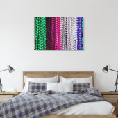 USA, Louisiana, New Orleans. Mardi Gras Beads Canvas Afdruk (Insitu (Slaapkamer))