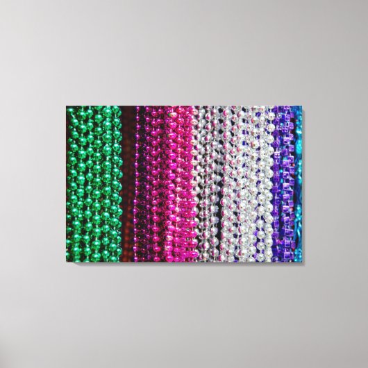 USA, Louisiana, New Orleans. Mardi Gras Beads Canvas Afdruk (Voorkant)