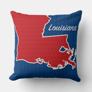 USA Louisiana State Patriotic Stars Stripes Map Kussen