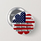 USA-Love Ronde Button 5,7 Cm (Voorkant /achterkant)