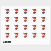 USA Love_ Ronde Sticker (Vel)